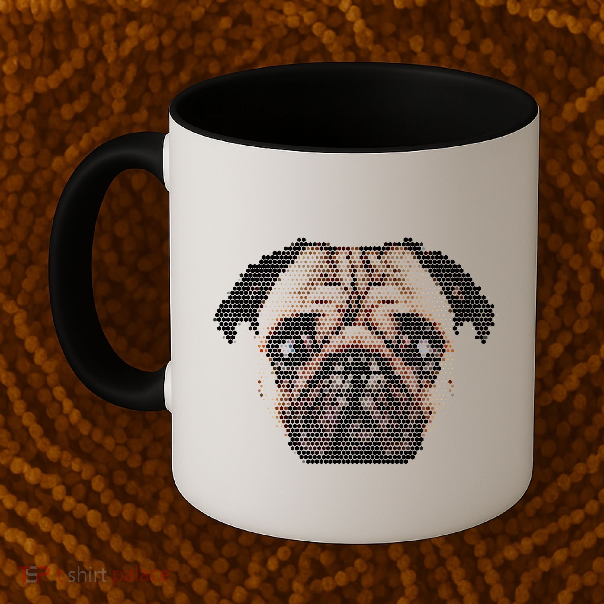 Pixelated Pug Dog Coffee Mug