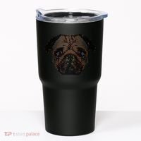 Pixelated Pug Dog Tumbler thumb 0