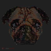 Pixelated Pug Dog Tumbler thumb 3