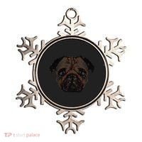 Pixelated Pug Dog Ornament thumb 0