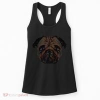 Pixelated Pug Dog Women's Tank Top thumb 0
