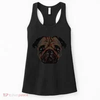 Pixelated Pug Dog Women's Tank Top thumb 0