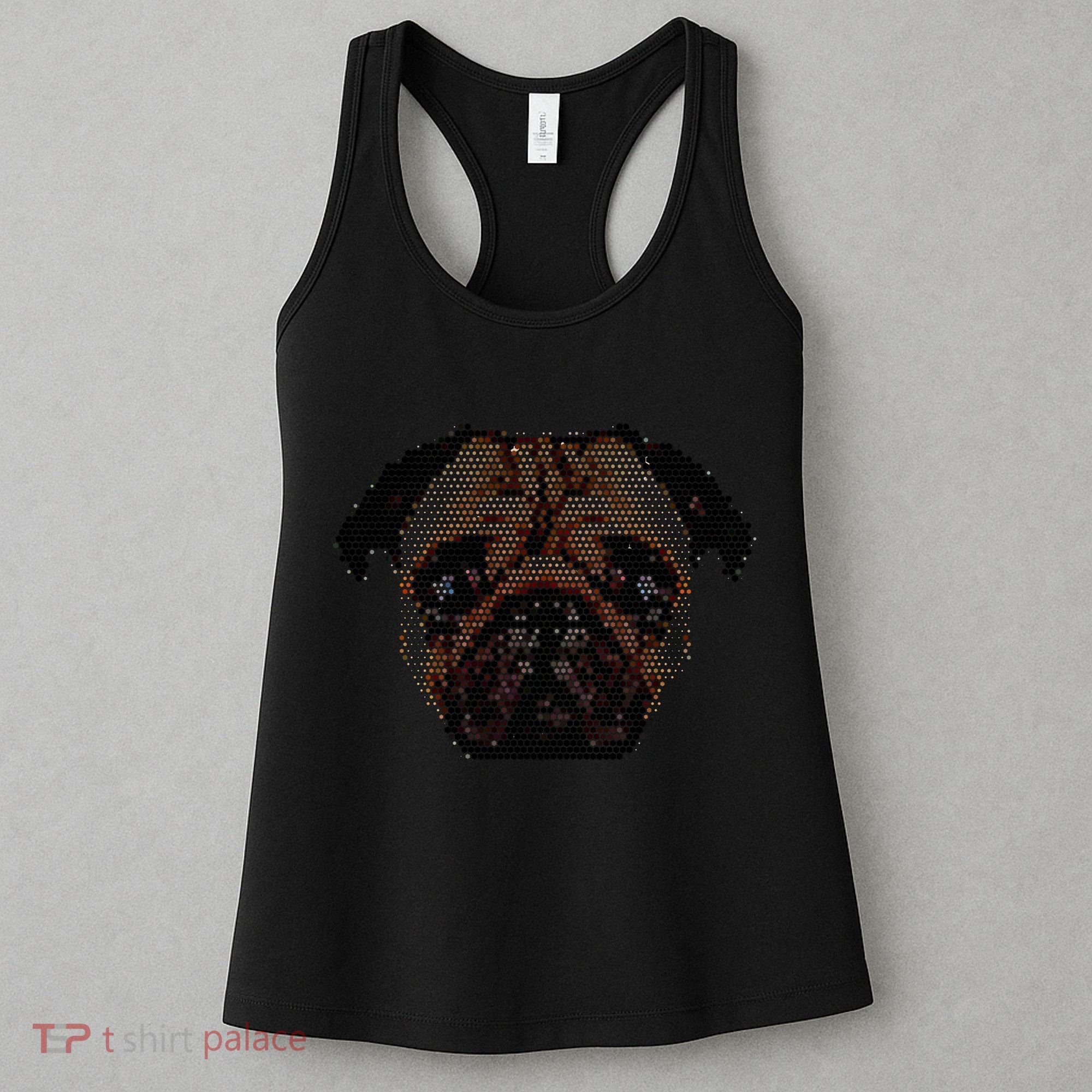 Pixelated Pug Dog Women's Tank Top