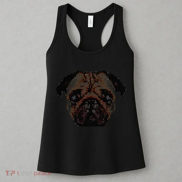 Pixelated Pug Dog Women's Tank Top