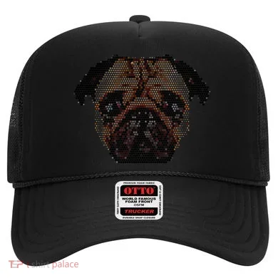 Pixelated Pug Dog Hat
