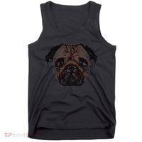 Pixelated Pug Dog Tank Top thumb 0