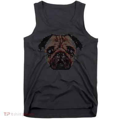 Pixelated Pug Dog Tank Top