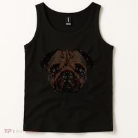 Pixelated Pug Dog Tank Top thumb 2