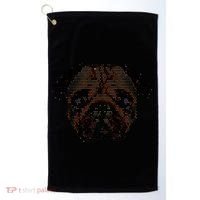 Pixelated Pug Dog Golf Towel thumb 0