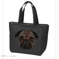 Pixelated Pug Dog Tote Bag thumb 3