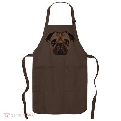 Pixelated Pug Dog Apron