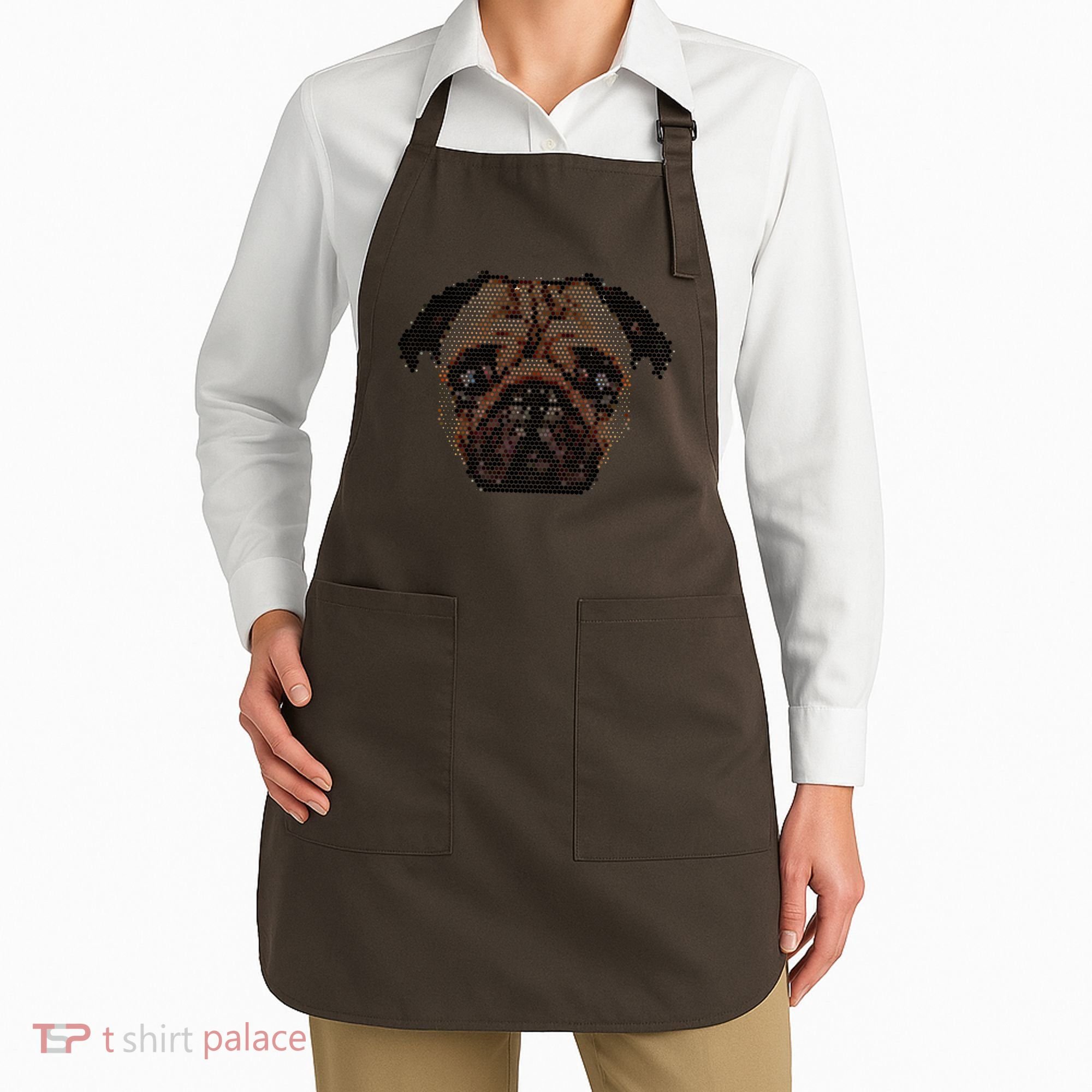 Pixelated Pug Dog Apron