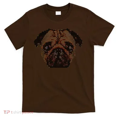 Pixelated Pug Dog T-Shirt