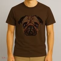 Pixelated Pug Dog T-Shirt thumb 3