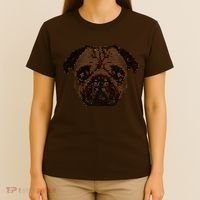 Pixelated Pug Dog T-Shirt thumb 4
