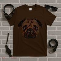 Pixelated Pug Dog T-Shirt thumb 5