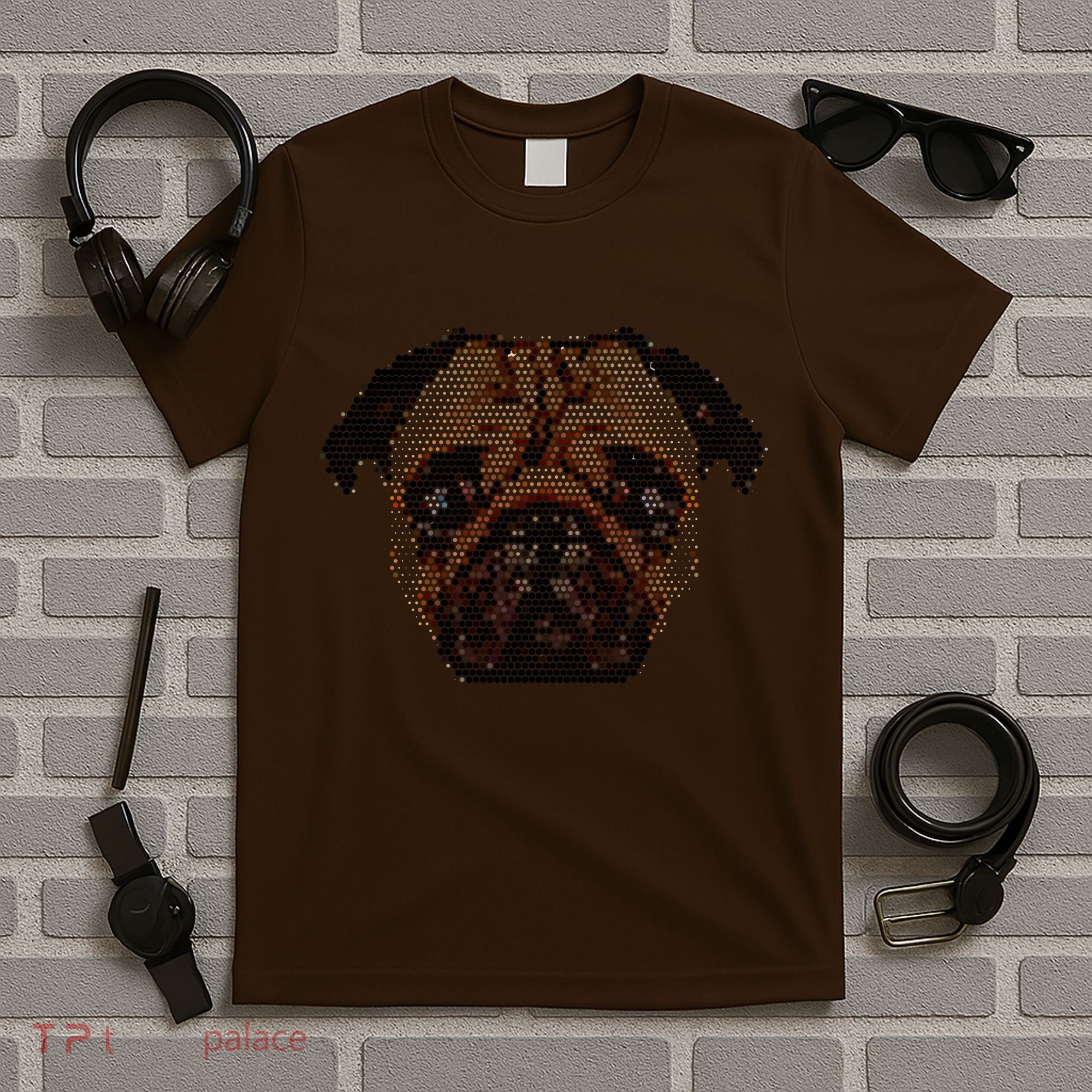 Pixelated Pug Dog T-Shirt