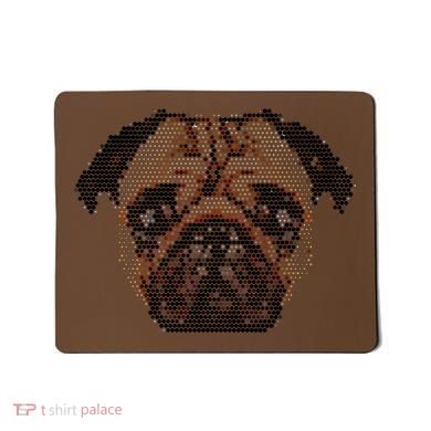 Pixelated Pug Dog Mousepad
