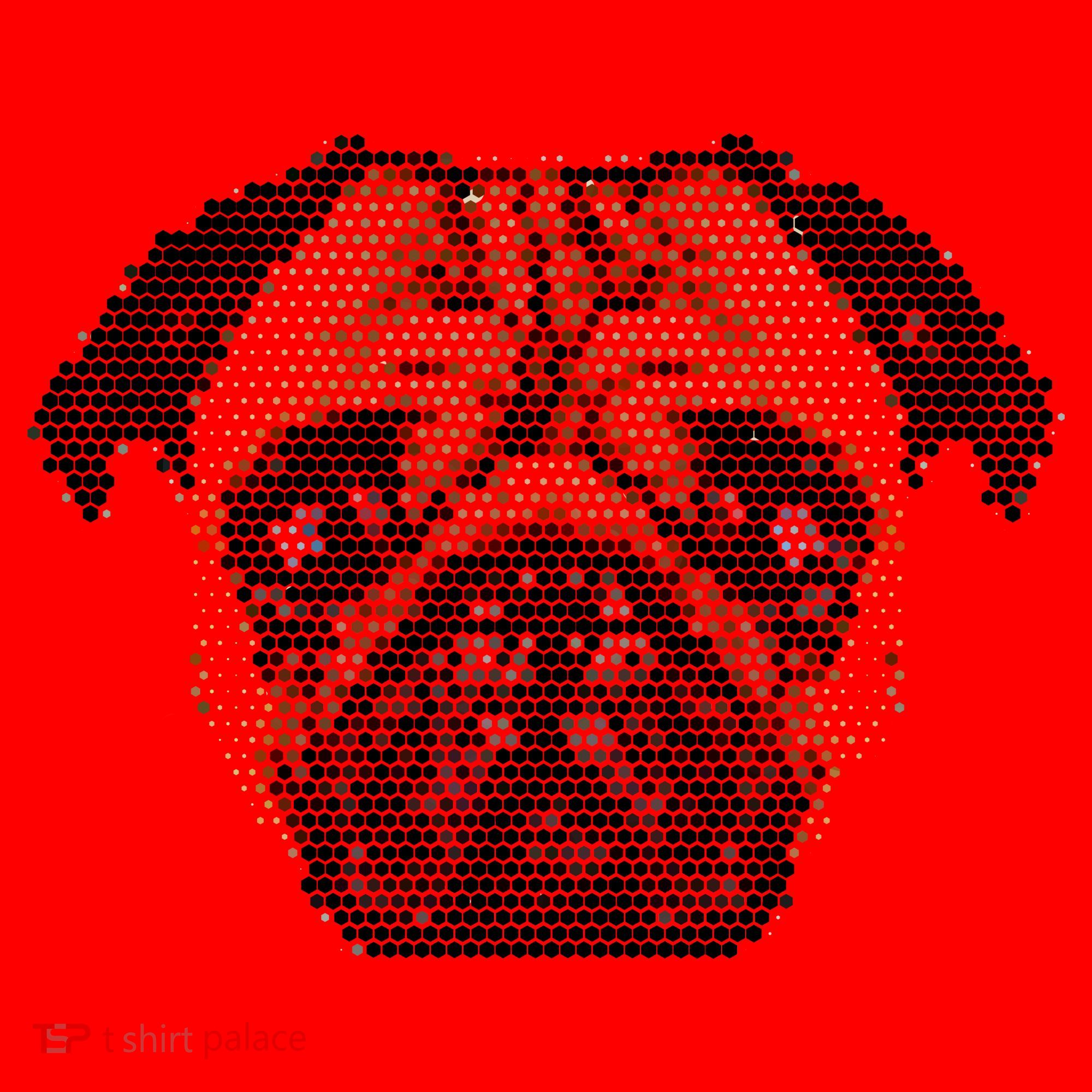 Pixelated Pug Dog Santa Hat
