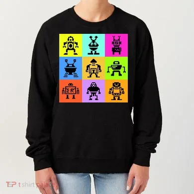 Pixelated Robot Collection Women's Sweatshirt