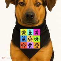 Pixelated Robot Collection USA-Made Doggie Bandana thumb 1
