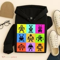 Pixelated Robot Collection Hoodie thumb 4