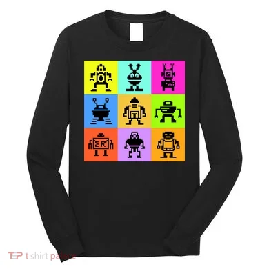 Pixelated Robot Collection Long Sleeve Shirt