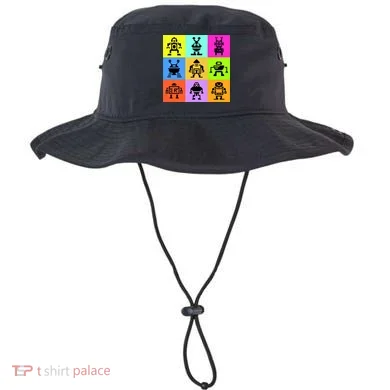 Pixelated Robot Collection Bucket Hat