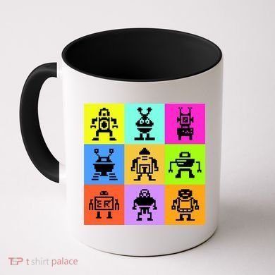 Pixelated Robot Collection Coffee Mug