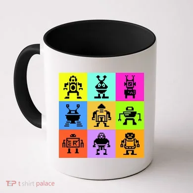 Pixelated Robot Collection Coffee Mug