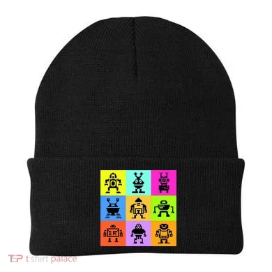 Pixelated Robot Collection Beanie