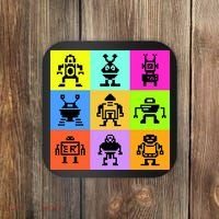 Pixelated Robot Collection Coaster thumb 0
