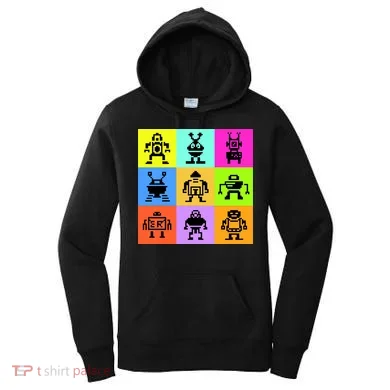 Pixelated Robot Collection Women's Hoodie