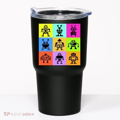 Pixelated Robot Collection Tumbler