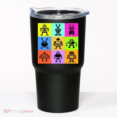 Pixelated Robot Collection Tumbler