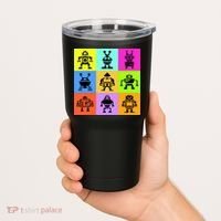 Pixelated Robot Collection Tumbler thumb 2