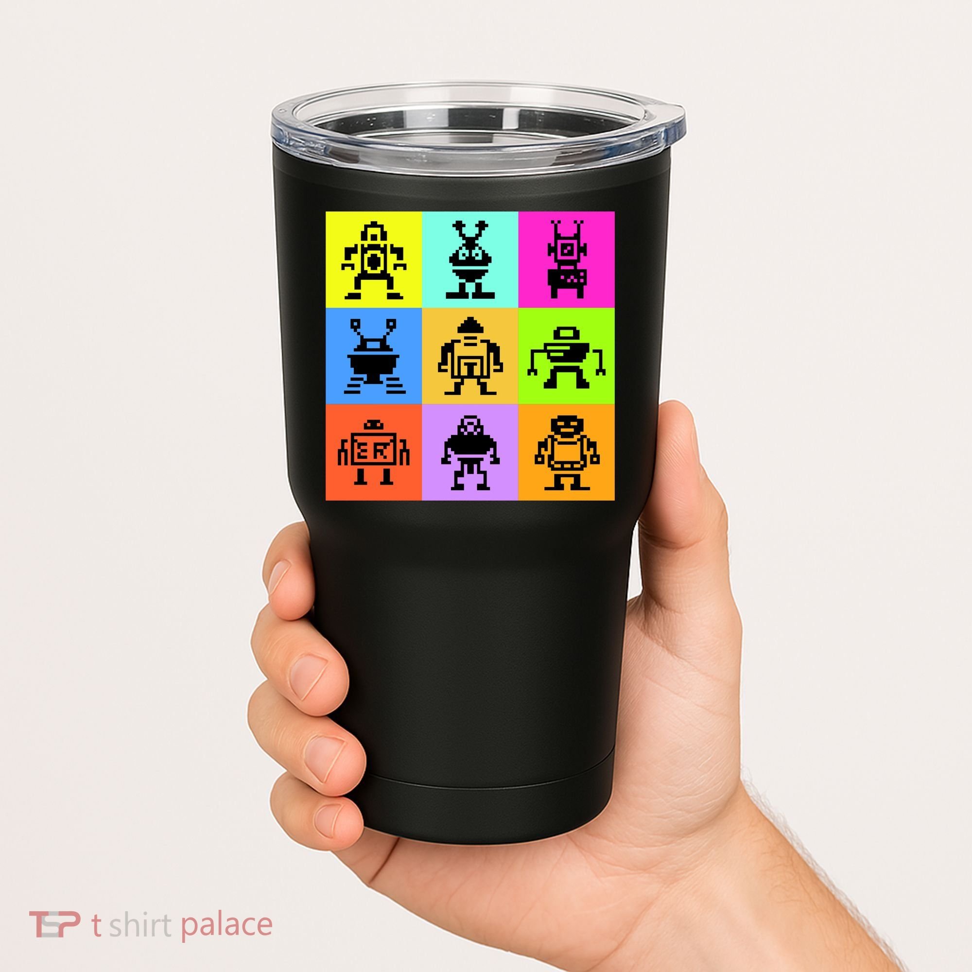 Pixelated Robot Collection Tumbler