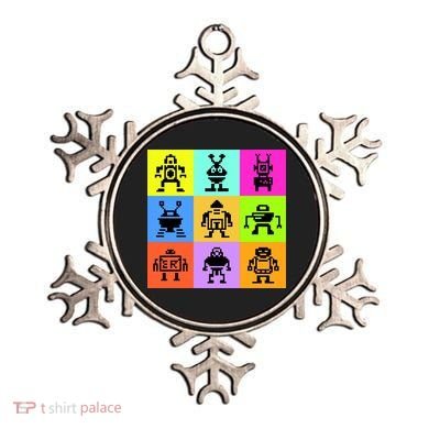 Pixelated Robot Collection Ornament