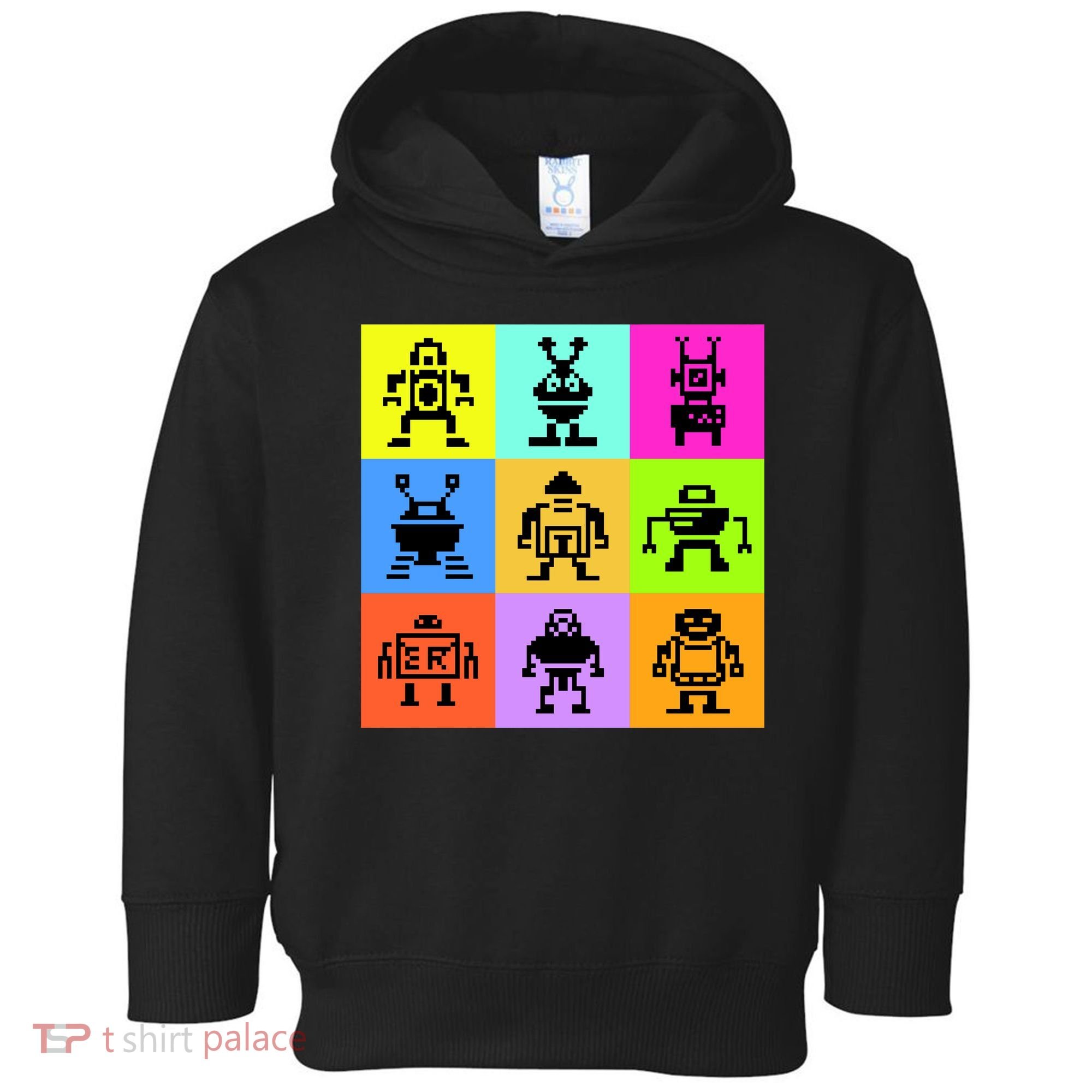 Pixelated Robot Collection Toddler Hoodie