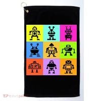Pixelated Robot Collection Golf Towel thumb 0
