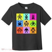 Pixelated Robot Collection Toddler T-Shirt thumb 0