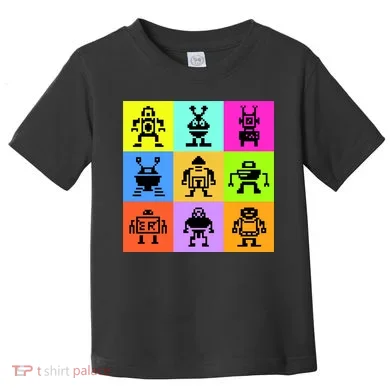 Pixelated Robot Collection Toddler T-Shirt