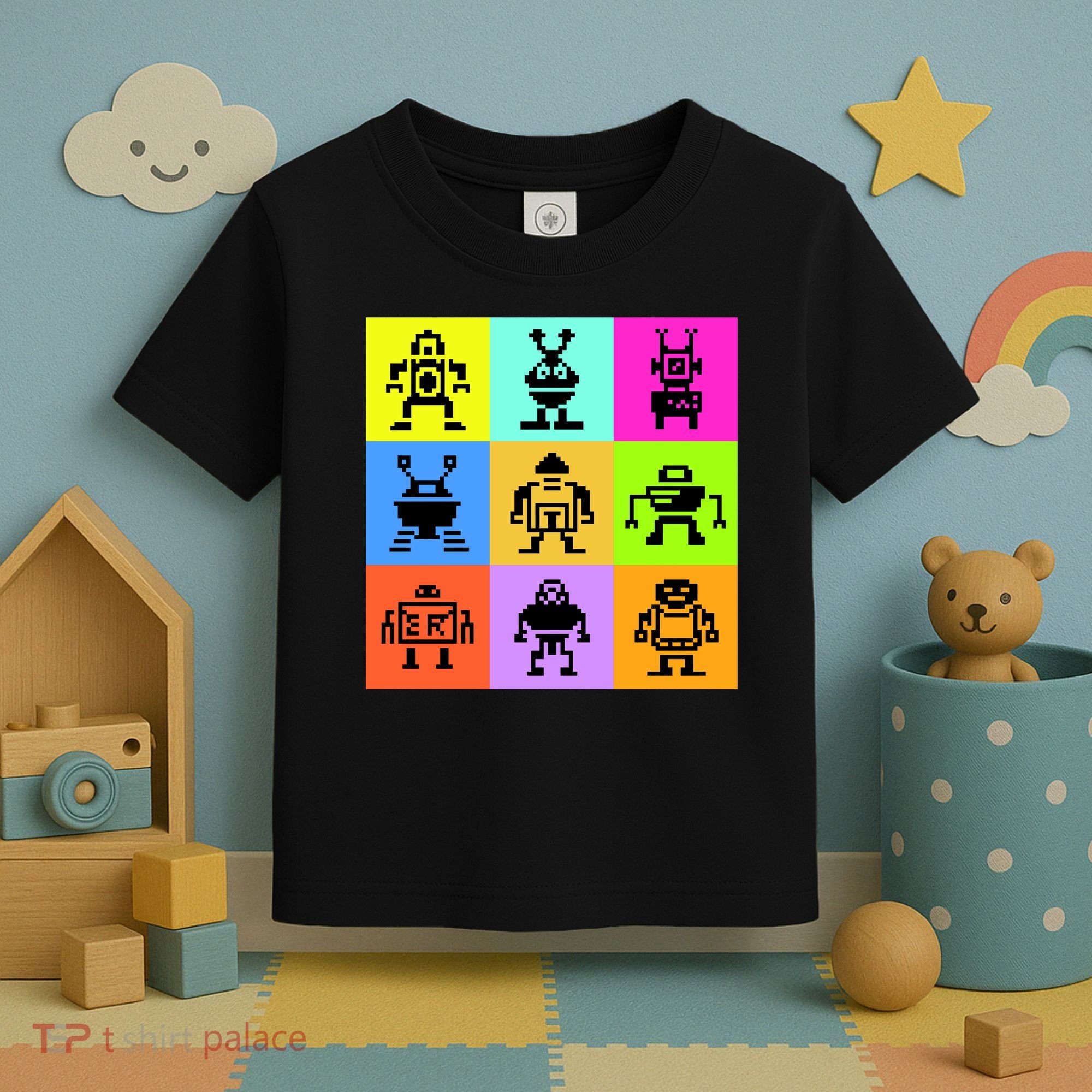 Pixelated Robot Collection Toddler T-Shirt