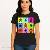 Pixelated Robot Collection Women's T-Shirt thumb 4