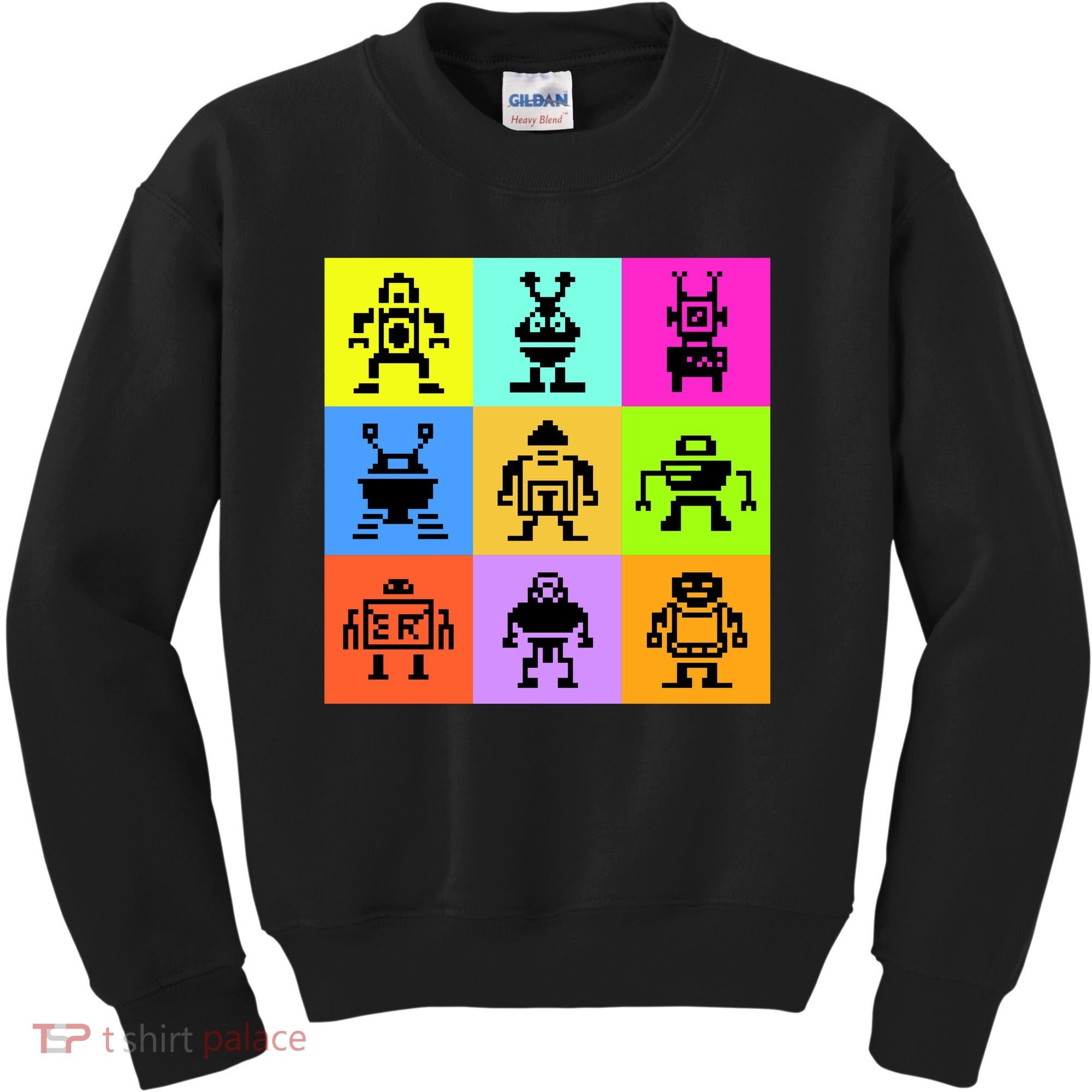 Pixelated Robot Collection Kids Sweatshirt