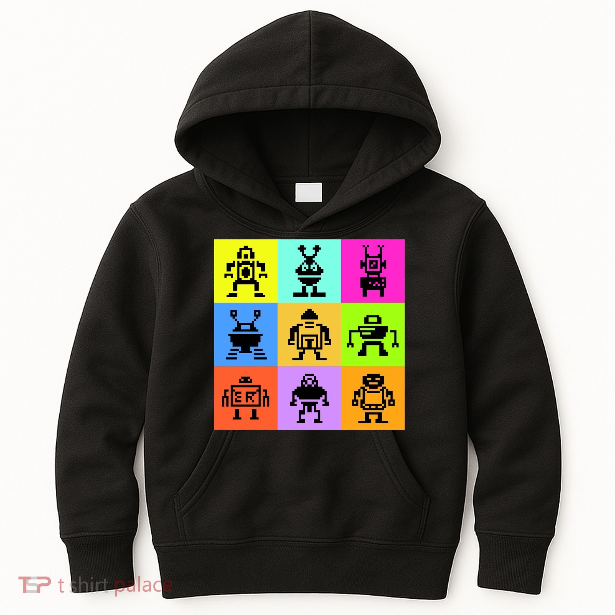 Pixelated Robot Collection Kids Hoodie