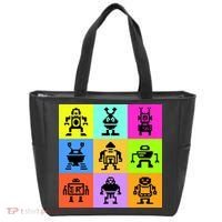Pixelated Robot Collection Tote Bag thumb 0