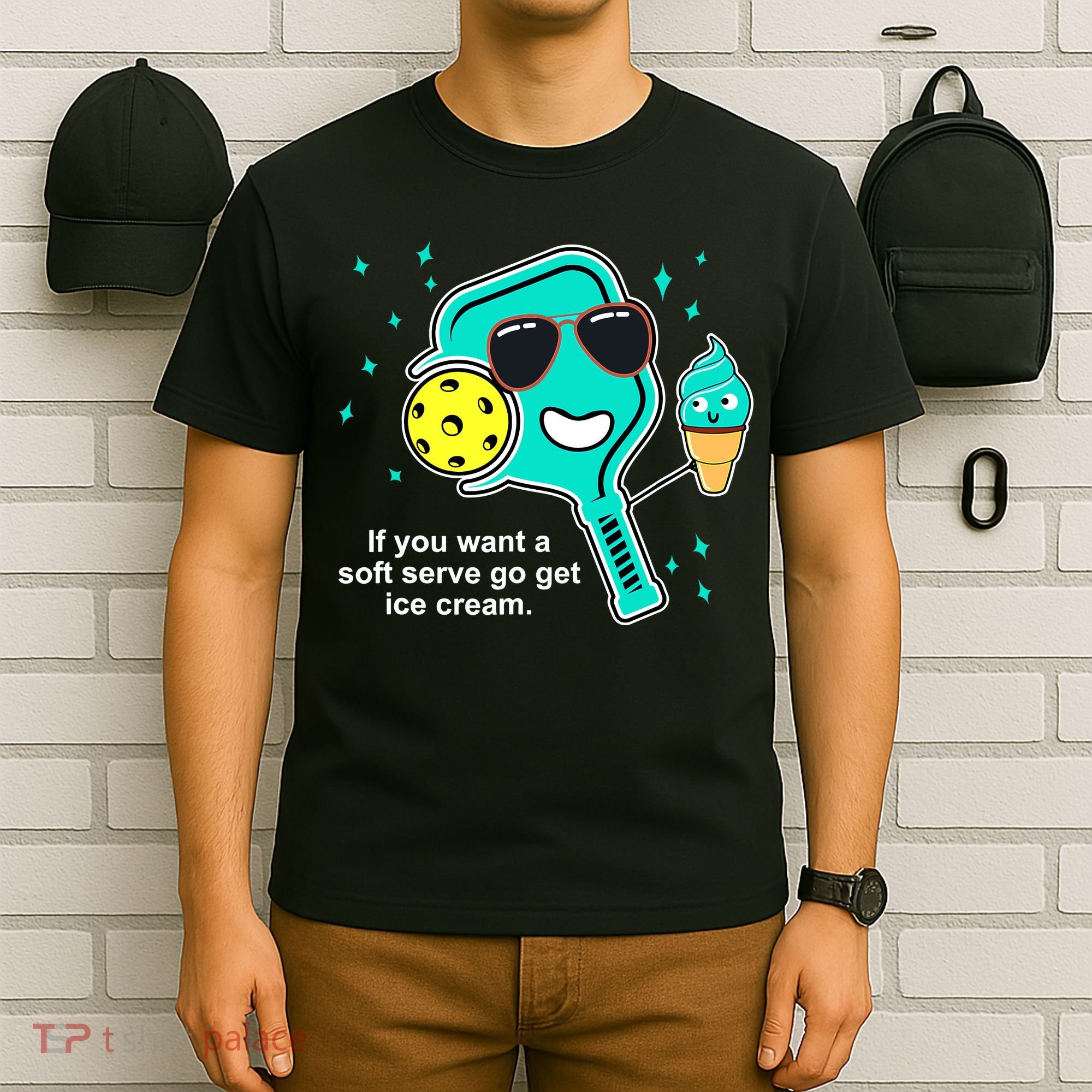 Pickleball If You Want A Soft Serve Go Get Ice Cream Funny T-Shirt