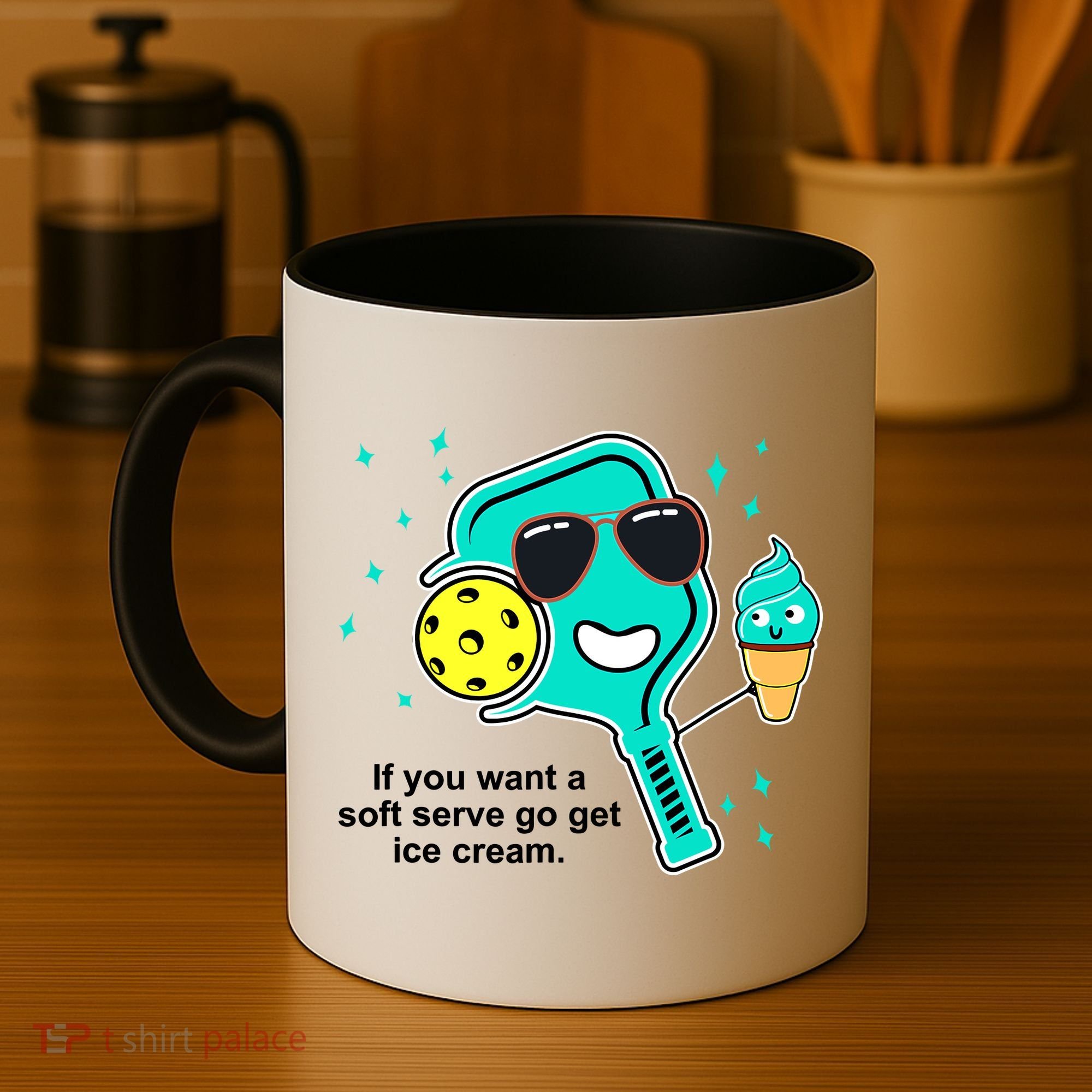 Pickleball If You Want A Soft Serve Go Get Ice Cream Funny Coffee Mug