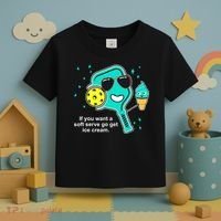 Pickleball If You Want A Soft Serve Go Get Ice Cream Funny Toddler T-Shirt thumb 3